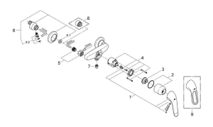 Смеситель для душа GROHE Euroeco Special, хром (32781000)