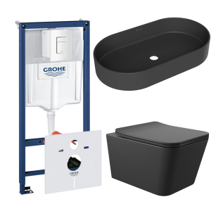 Комплект инсталляции GROHE Rapid SL 38772SH0 с унитазом Aqueduto MACIO MACT2140 и раковиной Aqueduto ESPIRAL ESP0240 (NW0627)