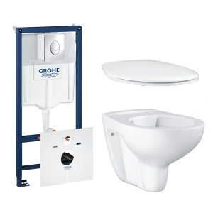 Комплект инсталляции GROHE Rapid SL 4 в 1 с унитазом Bau Ceramic и сиденьем с микролифтом (NW0117)