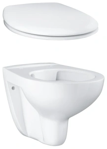 Унитаз подвесной GROHE Bau Ceramic с сиденьем, альпин-белый (NW0118)