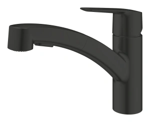 Смеситель для кухни GROHE Start c вытяжным изливом 2jet, черный (303072431)