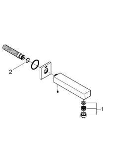 Излив для ванны GROHE Universal Cube, хром (13303000)