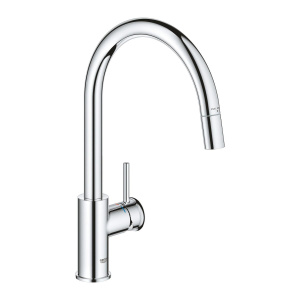 Смеситель для кухни GROHE BauClassic с выдвижной лейкой, хром (30573000)