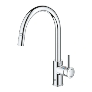 Смеситель для кухни GROHE BauClassic с выдвижной лейкой, хром (30573000)
