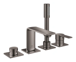 Смеситель для ванны GROHE Allure на 4 отверстия, на край ванны, темный графит глянец (19316A01)