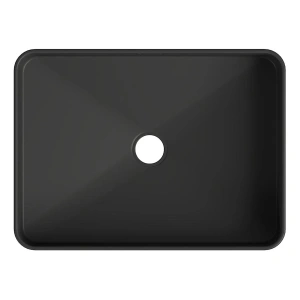 Раковина накладная Aqueduto ESPIRAL, прямоугольная 370*500, черный матовый (ESP0440)