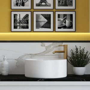 Раковина накладная Aqueduto ESPIRAL, D400, белый матовый (ESP0120)