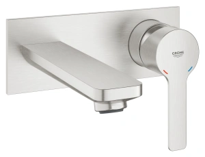 Внешняя часть смесителя для раковины GROHE Lineare на 2 отверстия, суперсталь (19409DC1)