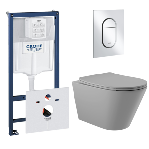 Комплект инсталляции GROHE Rapid SL 3 в 1 (NW0145/S) с унитазом Aqueduto CONE CONT2130 и сиденьем с микролифтом (NW0557)