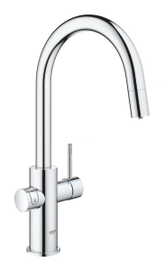 Смеситель для кухни GROHE Blue Home с системой фильтрации, охлаждения и газирования воды, Wi-Fi, хром (31541000)