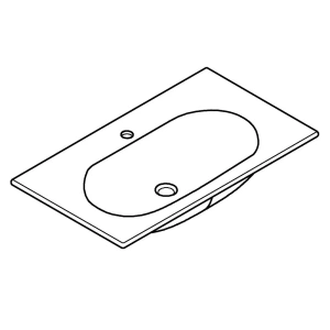 Раковина накладная, GROHE Essence Ceramic, 80 см, альпин-белый, (3956700H)