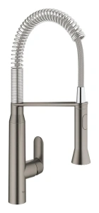 Смеситель для кухни GROHE K7 профессиональный, уменьшенный вариант, темный графит матовый (31379AL0)