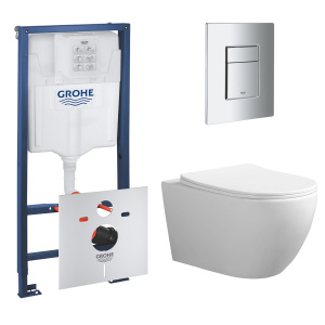 Комплект инсталляции GROHE Rapid SL 4 в 1 с унитазом Aquatek СОФИЯ AQ1801T-00 (NW0753)