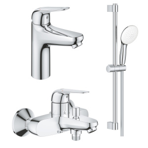 Готовый комплект для ванной комнаты GROHE Euroeco, хром (129367)