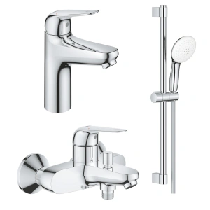 Готовый комплект для ванной комнаты GROHE Euroeco, хром (129367)