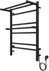 Полотенцесушитель электрический Aquatek Альфа П7 500x700, черный муар AQ EL RRP0770BL