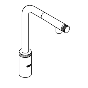 Смеситель для кухни GROHE Minta SmartControl с вытяжным L-изливом, суперсталь (31613DC0)