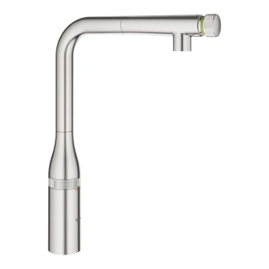 Смеситель для кухни GROHE Essence SmartControl с вытяжным изливом, суперсталь (31615DC0)