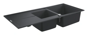 Мойка GROHE K400 с крылом, черный гранит (31643AP0)