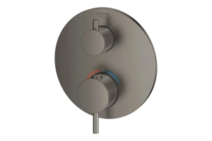 Внешняя часть термостата для душа GROHE Atrio на 2 потребителя, темный графит матовый (24134AL3)