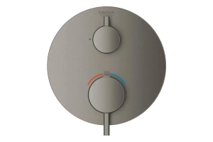 Внешняя часть термостата для душа GROHE Atrio на 2 потребителя, темный графит матовый (24134AL3)