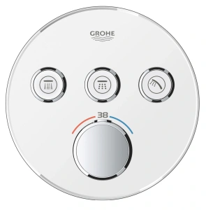 Внешняя часть термостата для душа GROHE Grohtherm SmartControl на 3 потребителя, белая луна (29904LS0)