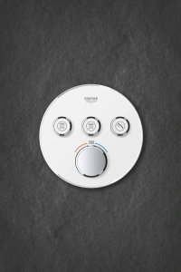 Внешняя часть термостата для душа GROHE Grohtherm SmartControl на 3 потребителя, белая луна (29904LS0)