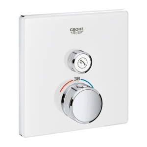 Внешняя часть термостата для душа GROHE Grohtherm SmartControl на 1 потребителя, белая луна (29153LS0)