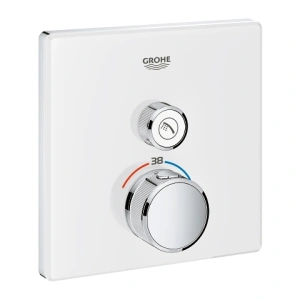 Внешняя часть термостата для душа GROHE Grohtherm SmartControl на 1 потребителя, белая луна (29153LS0)