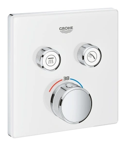 Внешняя часть термостата для ванны и душа GROHE Grohtherm SmartControl на 2 потребителя, белая луна (29156LS0)