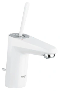 Смеситель для раковины GROHE Eurodisc Joy с донным клапаном, S-size, белая луна (23425LS0)