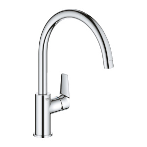 Смеситель для кухонной мойки GROHE Start Edge с высоким C-образным изливом, хром (31369001)