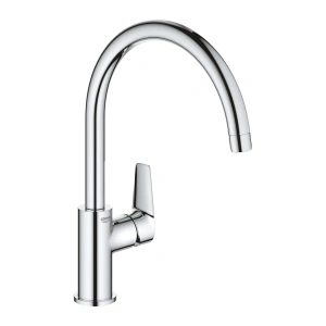 Смеситель для кухонной мойки GROHE Start Edge с высоким C-образным изливом, хром (31369001)