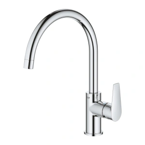 Смеситель для кухонной мойки GROHE Start Edge с высоким C-образным изливом, хром (31369001)