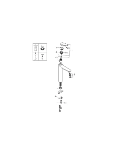 Смеситель для раковины GROHE Eurostyle, XL-size, белая луна (23719LS3)