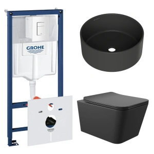 Комплект инсталляции GROHE Rapid SL 38772SH0 с унитазом Aqueduto MACIO MAC0140 и раковиной Aqueduto ESPIRAL D400 ESP0140 (NW0428)