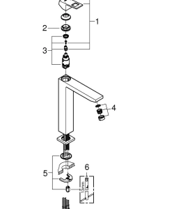Смеситель для раковины GROHE Eurocube, XL-size, хром (23406000)