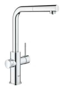Смеситель для кухонной мойки GROHE Blue Home с системой фильтрации, охлаждения и газирования воды, Wi-Fi, хром (31539000)