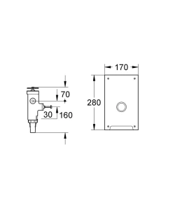Смывное устройство для унитаза GROHE, хром (42902000)