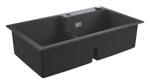 Мойка GROHE K500 с 2 чашами, 860 x 500 мм, черный гранит (31649AP0)