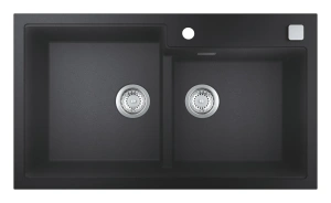 Мойка GROHE K500 с 2 чашами, 860 x 500 мм, черный гранит (31649AP0)