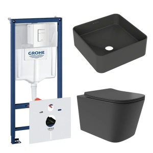 Комплект инсталляции GROHE Rapid SL 38772SH0 с унитазом Aqueduto MACIO Plus MACТ0240 и раковиной Aqueduto ESPIRAL ESP0340 (NW0396)