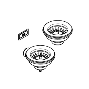 Сливной гарнитур GROHE для кухонной мойки, холодный рассвет, матовый (40997GN0)