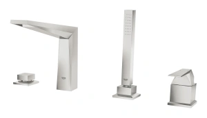 Смеситель для ванны GROHE Allure Brilliant на 4 отверстия, на край ванны, суперсталь (19787DC1)