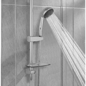 Душевой гарнитур GROHE Vitalio Comfort 100 с мыльницей, 3 режима струи, душевая штанга 600 мм, 9,5 л/мин, хром (28732000)