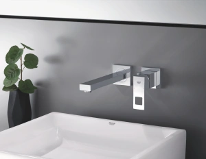 Внешняя часть смесителя для раковины GROHE Eurocube на 2 отверстия, M-Size, хром (23447000)