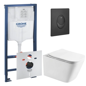 Комплект инсталляции GROHE Rapid SL 1000044 с унитазом Aquatek ЛИБРА AQ1505T-00 и сиденьем с микролифтом (NW0677)