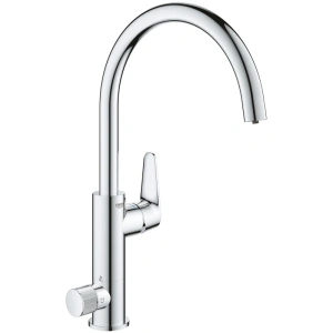 Смеситель для кухонной мойки GROHE Blue Pure BauCurve с функцией фильтрации, с фильтром в комплекте, хром (119709)