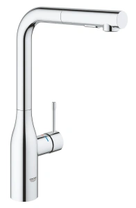 Смеситель для кухонной мойки GROHE Accent с вытяжным L-образным изливом с аэратором, хром (30432000)