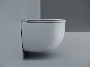 Подвесной унитаз Ceramicanova Вога безободковый, смыв Торнадо, белый (CN4012T)